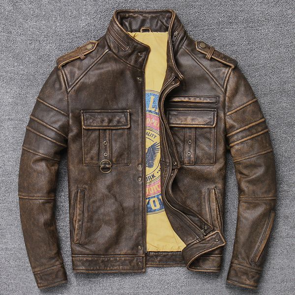 zvaqs 100% real leather jacket men autumn winter clothes streetwear moto fit genuine cow leather coat men's jacket 9086, Black
zvaqs 100% real leather jacket men autumn winter clothes streetwear moto fit genuine cow leather coat men's jacket 9086, Black