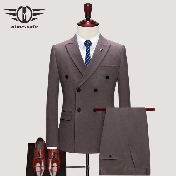 plyesxale double breasted suit for men three piece men suits for wedding black gray formal suit costume homme mariage q956, White;black
plyesxale double breasted suit for men three piece men suits for wedding black gray formal suit costume homme mariage q956, White;black