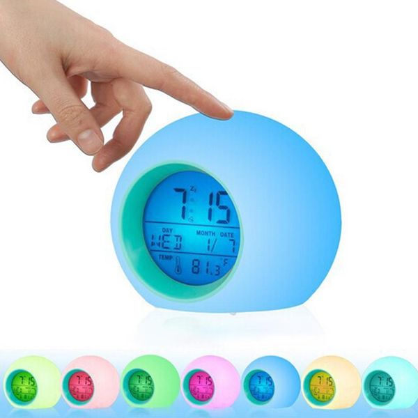 creative spherical 7 colors changing light natural sound alarm clock for kids table deskdespertador
creative spherical 7 colors changing light natural sound alarm clock for kids table deskdespertador