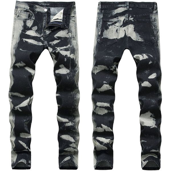gray spots regular mens jeans fashion stretch long pencil designer pants mid waist print mens trousers, Blue
gray spots regular mens jeans fashion stretch long pencil designer pants mid waist print mens trousers, Blue