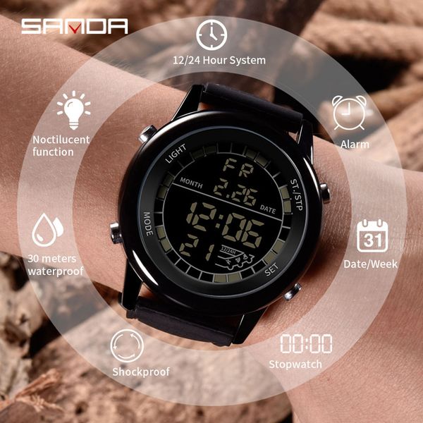 men electronic wrist watches waterproof dual display analog digital led sport watch electronic digital watch gifts men's wrist, Slivery;brown
men electronic wrist watches waterproof dual display analog digital led sport watch electronic digital watch gifts men's wrist, Slivery;brown