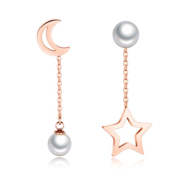 charm star and moon drop earrings jewelry stainless steel 14k gold plated white pearl setting earrings women girl's gift, Silver
charm star and moon drop earrings jewelry stainless steel 14k gold plated white pearl setting earrings women girl's gift, Silver