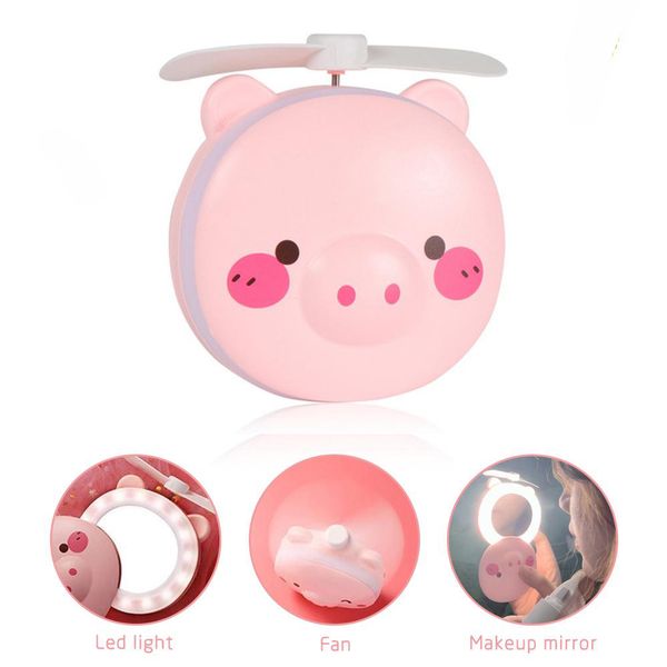 lovely lady usb multi-founction portable cute piggy makeup mirror pocket fan mini summer rechargeable fan beauty mirror with led
lovely lady usb multi-founction portable cute piggy makeup mirror pocket fan mini summer rechargeable fan beauty mirror with led