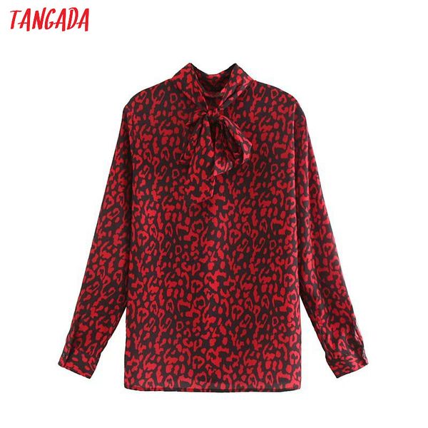 tangada women chic red animal print blouse long sleeve bow tie neck shirts female casual blusas 5z67, White
tangada women chic red animal print blouse long sleeve bow tie neck shirts female casual blusas 5z67, White