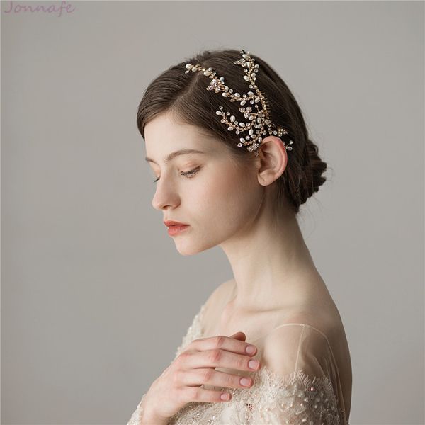 jonnafe wedding hair accessories gold rhinestone bridal hair comb pearls jewelry for women party prom, Golden;white
jonnafe wedding hair accessories gold rhinestone bridal hair comb pearls jewelry for women party prom, Golden;white