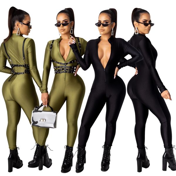 women zipper jumpsuits street wear casual stretchy long sleeves club party casual solid color bodycon overalls jumpsuit rompers, Black;white
women zipper jumpsuits street wear casual stretchy long sleeves club party casual solid color bodycon overalls jumpsuit rompers, Black;white