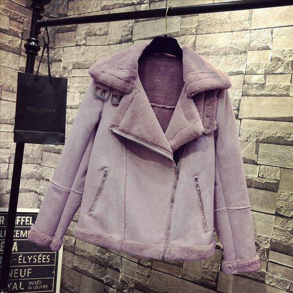 new 2018 sheepskin coat lamb fur coat locomotive deerskin velvet padded jacket purple warm black purple coats w001
new 2018 sheepskin coat lamb fur coat locomotive deerskin velvet padded jacket purple warm black purple coats w001