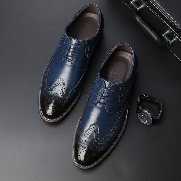 2019 brogue men business casual shoes formal wedding party leather dress shoes for man retro for business men, Black
2019 brogue men business casual shoes formal wedding party leather dress shoes for man retro for business men, Black