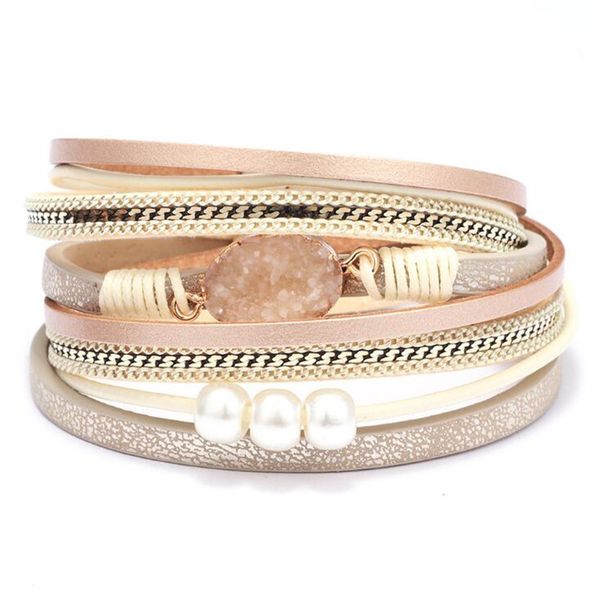 diezi multilayer gem stone wrap bracelets for women 2019 gift magnet buckle pu leather rhinestone pearl bracelets bangles, Silver
diezi multilayer gem stone wrap bracelets for women 2019 gift magnet buckle pu leather rhinestone pearl bracelets bangles, Silver