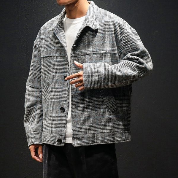 man streetwear hip jacket coat woolen 2021 hop coat men jacket plaid plaid sa-8 clothes men sping 5xl bomber wcldj, Black
man streetwear hip jacket coat woolen 2021 hop coat men jacket plaid plaid sa-8 clothes men sping 5xl bomber wcldj, Black