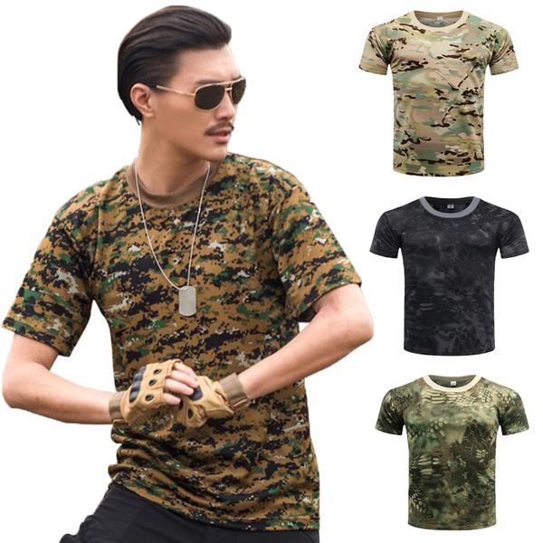 outdoor camouflage shirts camping tactical t-shirts men hiking hunting quick dry short sleeve army camo shirts, Gray;blue
outdoor camouflage shirts camping tactical t-shirts men hiking hunting quick dry short sleeve army camo shirts, Gray;blue