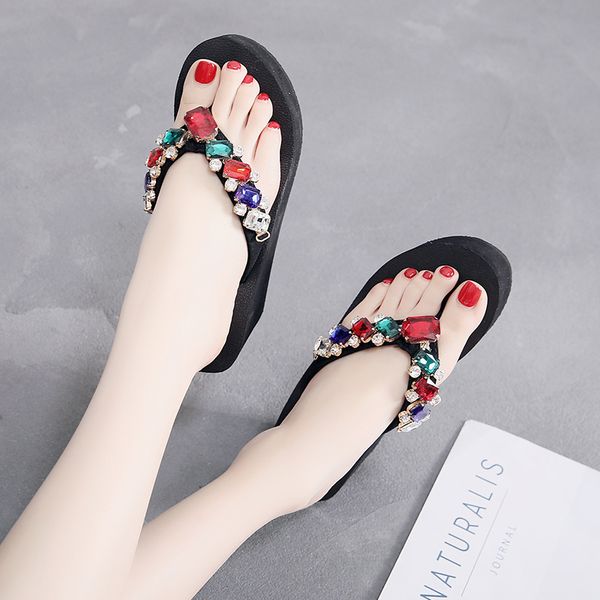 heflashor fashion bohemian flop beading wedges beach slippers shoes women torridity -slip sandalia feminina, Black
heflashor fashion bohemian flop beading wedges beach slippers shoes women torridity -slip sandalia feminina, Black