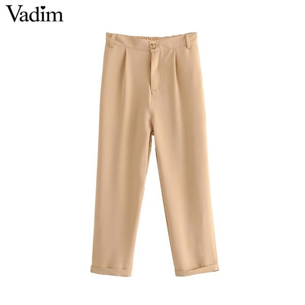 vadim women basic solid pants elastic waist pockets design office lady casual chic trousers ankle length pantalones kb053, Black;white
vadim women basic solid pants elastic waist pockets design office lady casual chic trousers ankle length pantalones kb053, Black;white