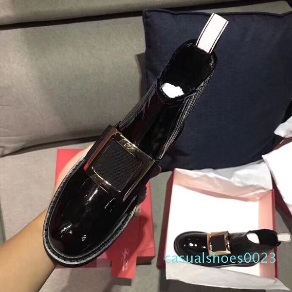 high women ankle boots designer metal buckle women flat boots black patent leather slip-on ladies winter boots in 3.5cm heels c23
high women ankle boots designer metal buckle women flat boots black patent leather slip-on ladies winter boots in 3.5cm heels c23
