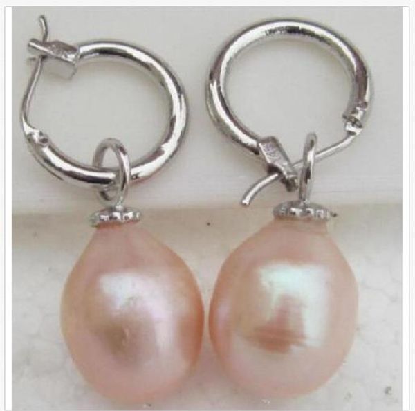 huge 12-13 mm south sea pink natural drop pearl earring 14k white gold hook, Silver
huge 12-13 mm south sea pink natural drop pearl earring 14k white gold hook, Silver