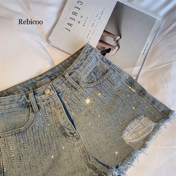 women's jeans plus size women denim shorts summer tassel high waist short ripped casual korean street style wide leg pants, Blue
women's jeans plus size women denim shorts summer tassel high waist short ripped casual korean street style wide leg pants, Blue