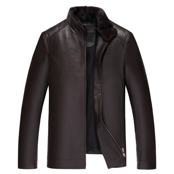 winter genuine leather coat men fashion leather down coat warm men's thick real sheepskin black/brown
winter genuine leather coat men fashion leather down coat warm men's thick real sheepskin black/brown