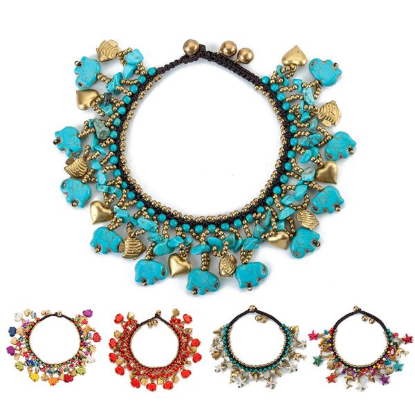 original design bohemian stone handmade elephant starfish charm ankle bracelet for women ethnic style anklet foot on the leg, Red;blue
original design bohemian stone handmade elephant starfish charm ankle bracelet for women ethnic style anklet foot on the leg, Red;blue