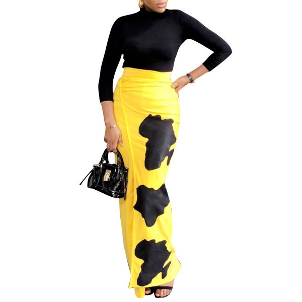 high waist high split maxi skirts 2019 print patchwork yellow skirts women package hip ankle length skirts als096, Black
high waist high split maxi skirts 2019 print patchwork yellow skirts women package hip ankle length skirts als096, Black