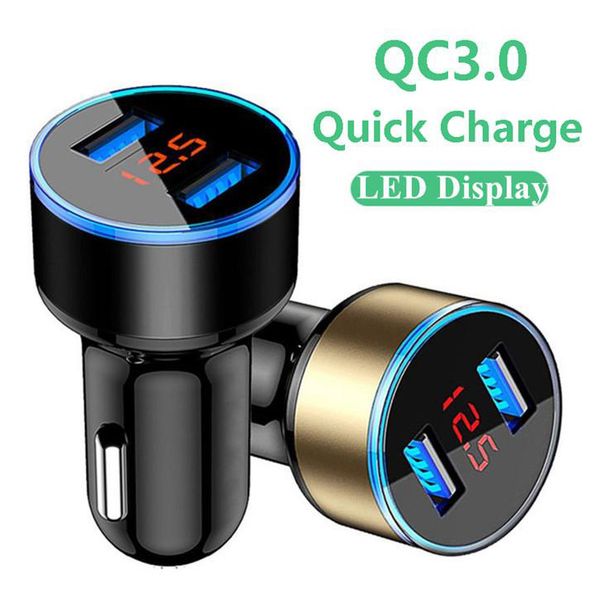 qc3.0 led display quick car charger dual usb 2.4a universal mobile phone car-charger for samsung s8 s9 huawei
qc3.0 led display quick car charger dual usb 2.4a universal mobile phone car-charger for samsung s8 s9 huawei