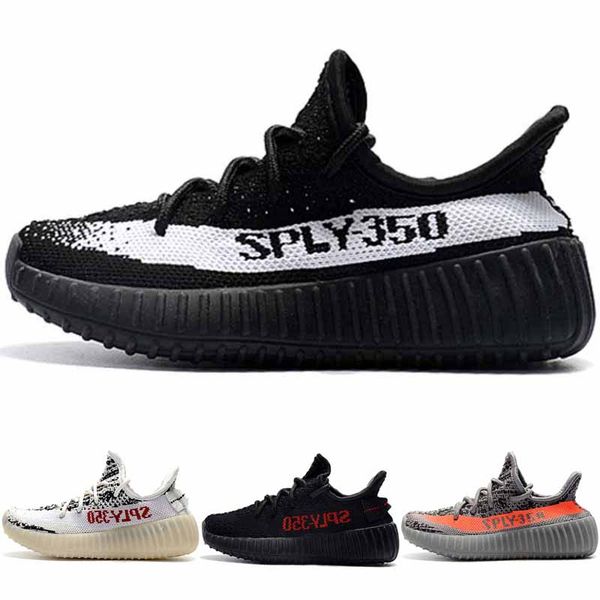 New Kids Shoes Running Shoes Kanye West Zebra Children Athletic Outdoor Shoes Baby Beluga 2.0 Sports Sneakers Black Red