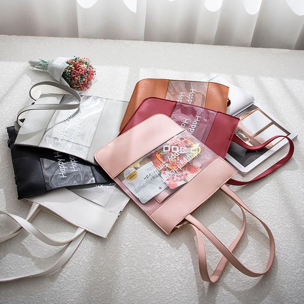 summer new fashion ladies handbag transparent letter shoulder bag beach bag pu female
summer new fashion ladies handbag transparent letter shoulder bag beach bag pu female