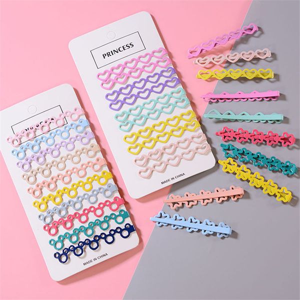 10pcs/set girl heart clips solid color side clip fashion headwear for women hair accessories, Slivery;white
10pcs/set girl heart clips solid color side clip fashion headwear for women hair accessories, Slivery;white
