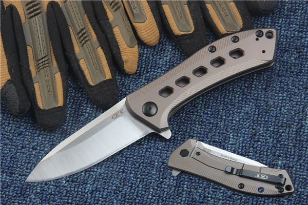 High End Zero Tolerance 0801BRZ Flipper Survival Knife M390 Satin Blade Tactical Folding Knives ball bearing Brown Titanium handle P814Q
High End Zero Tolerance 0801BRZ Flipper Survival Knife M390 Satin Blade Tactical Folding Knives ball bearing Brown Titanium handle P814Q
