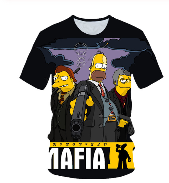 2019 simpsons cartoon character fashion t shirt men women 3d printing soft harajuku summer short sleeve q961, White;black
2019 simpsons cartoon character fashion t shirt men women 3d printing soft harajuku summer short sleeve q961, White;black