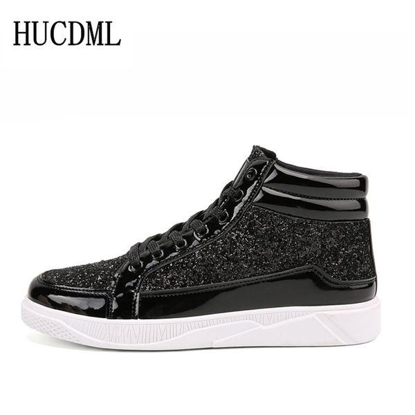hucdml 2019 spring autumn leather pu men's sneakers breathable comfortable casual shoes lace-up mens shoes for stage size 39-45, Black
hucdml 2019 spring autumn leather pu men's sneakers breathable comfortable casual shoes lace-up mens shoes for stage size 39-45, Black