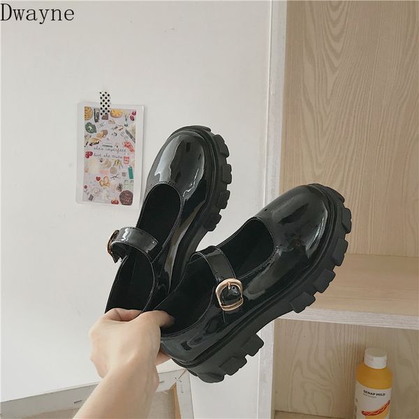 2019 spring and autumn new fashion wild shallow mouth thick round head paint leather british wind shoes women's tide, Black
2019 spring and autumn new fashion wild shallow mouth thick round head paint leather british wind shoes women's tide, Black