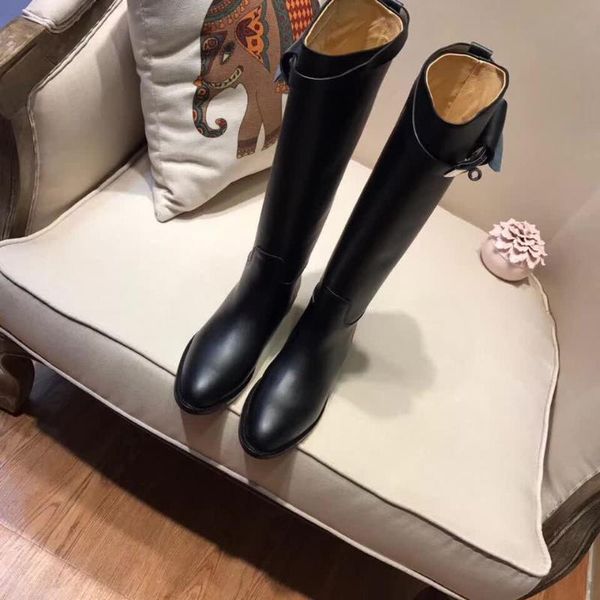 boots flat bottom leather high boots 2019 new belt buckle long tube knee women's small men's winter, Black
boots flat bottom leather high boots 2019 new belt buckle long tube knee women's small men's winter, Black
