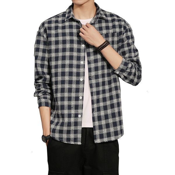 men plaid shirt spring autumn casual fashion long sleeve shirts men shirts pocket korean male clothes, White;black
men plaid shirt spring autumn casual fashion long sleeve shirts men shirts pocket korean male clothes, White;black