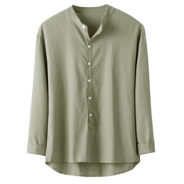 autumn men's blouse shirts button casual linen and cotton long sleeve mens clothing vintage streetwear men dress shirts, White;black
autumn men's blouse shirts button casual linen and cotton long sleeve mens clothing vintage streetwear men dress shirts, White;black