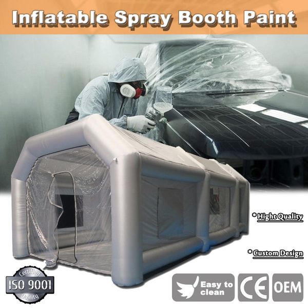 20x10x8ft inflatable spray paint booth custom tent car + filtration system grey 
20x10x8ft inflatable spray paint booth custom tent car + filtration system grey