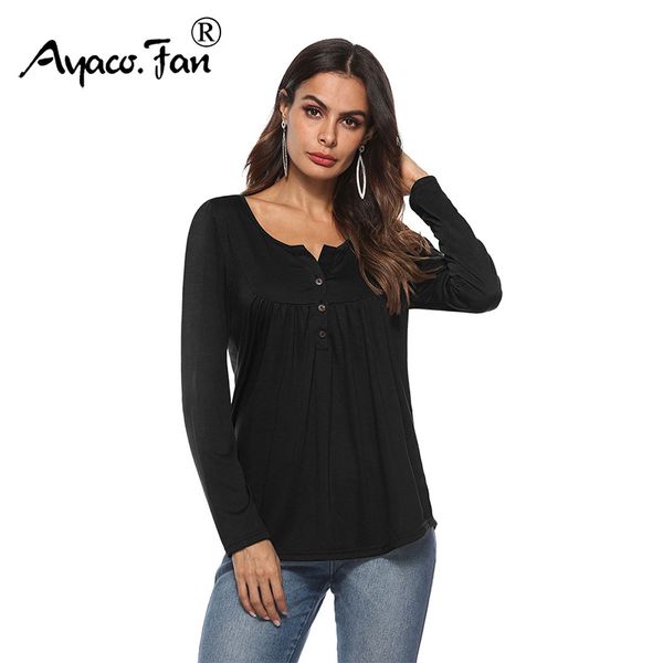 women 2019 autumn winter new o-neck full sleeve loose soft pullovers casual vintage lady female t-shirts women shirts tees, Black
women 2019 autumn winter new o-neck full sleeve loose soft pullovers casual vintage lady female t-shirts women shirts tees, Black