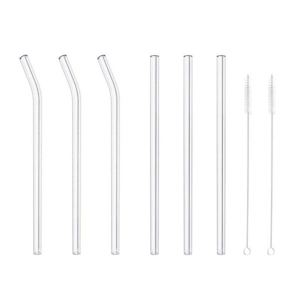 6pcs glass straws heat-resistant shatter resistant glass drinking straws with 2pcs cleaning brushes for l office home
6pcs glass straws heat-resistant shatter resistant glass drinking straws with 2pcs cleaning brushes for l office home