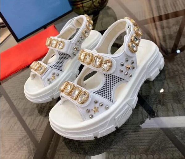 crystal rhinestone women sandals lux designer platforms buckles slipper shoes 35-41, Black
crystal rhinestone women sandals lux designer platforms buckles slipper shoes 35-41, Black
