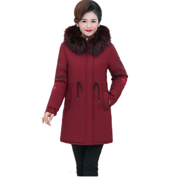 winter jacket large size warm down cotton coat hooded fur collar middle age women clothes printing thick 1365, Black
winter jacket large size warm down cotton coat hooded fur collar middle age women clothes printing thick 1365, Black