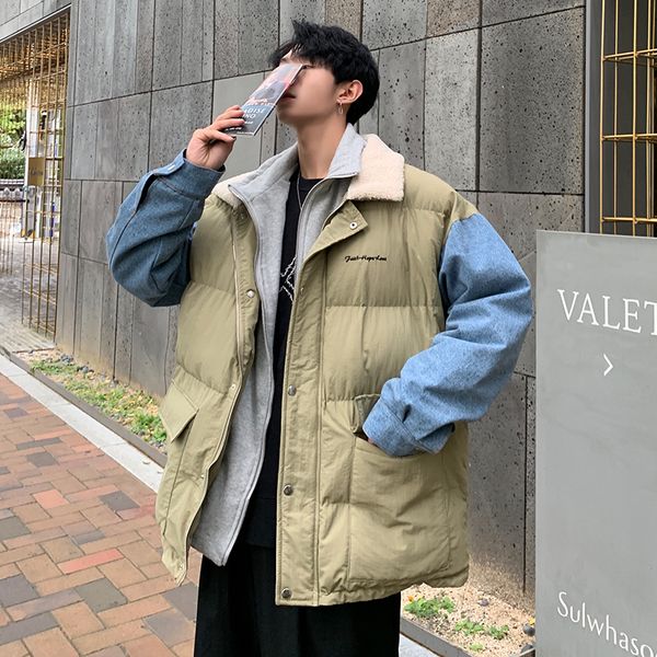 men's cotton-padded jacket new fall/winter 2019 slimming jeans contrast color cotton-padded jacket loose casual youth men's wear, Black
men's cotton-padded jacket new fall/winter 2019 slimming jeans contrast color cotton-padded jacket loose casual youth men's wear, Black