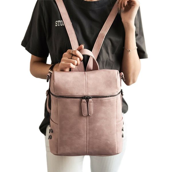 2020 new fashion women girls faux satchel leather backpack travel handbag rucksack shoulder black pink school bag for teenager
2020 new fashion women girls faux satchel leather backpack travel handbag rucksack shoulder black pink school bag for teenager