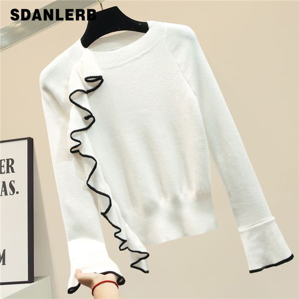 frilled sweater ruffles sweater women pink white black sweaters ladies basic knitted shirt jumper femme mujer 2020 spring fall
frilled sweater ruffles sweater women pink white black sweaters ladies basic knitted shirt jumper femme mujer 2020 spring fall