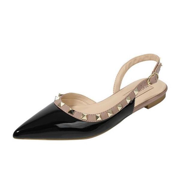 summer designer women studs sandals ankle strap pumps party flats shoes luxury studded strappy dress wedding shoes, Black
summer designer women studs sandals ankle strap pumps party flats shoes luxury studded strappy dress wedding shoes, Black