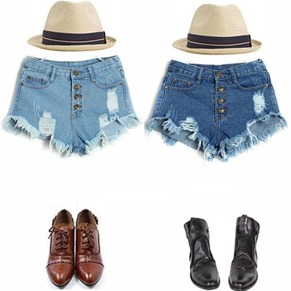 2018 summer new style korean-style a- line shorts loose pants high-waisted buckle-with holes denim shorts women's, Blue
2018 summer new style korean-style a- line shorts loose pants high-waisted buckle-with holes denim shorts women's, Blue