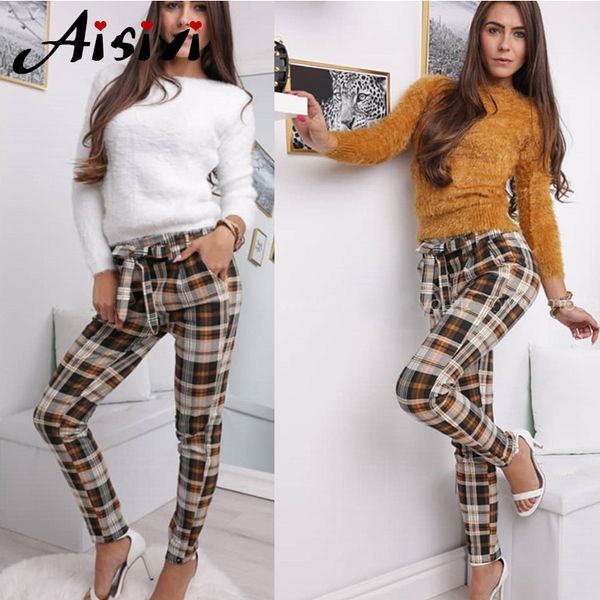 yellow plaid pants women high waist pants bow tie office lady elegant lace up trousers female harem streetwear, Black;white
yellow plaid pants women high waist pants bow tie office lady elegant lace up trousers female harem streetwear, Black;white