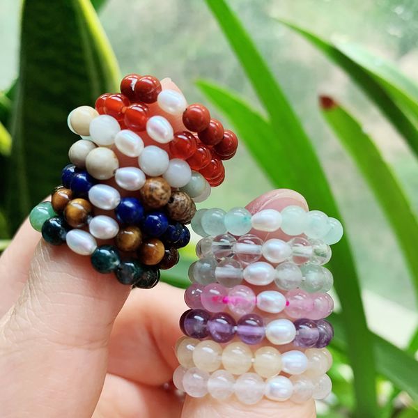 1pc reiki healing natural gems stone finger rings stackable rice pearls real agates quartz crystal knuckle rings party lovers, Slivery;golden
1pc reiki healing natural gems stone finger rings stackable rice pearls real agates quartz crystal knuckle rings party lovers, Slivery;golden