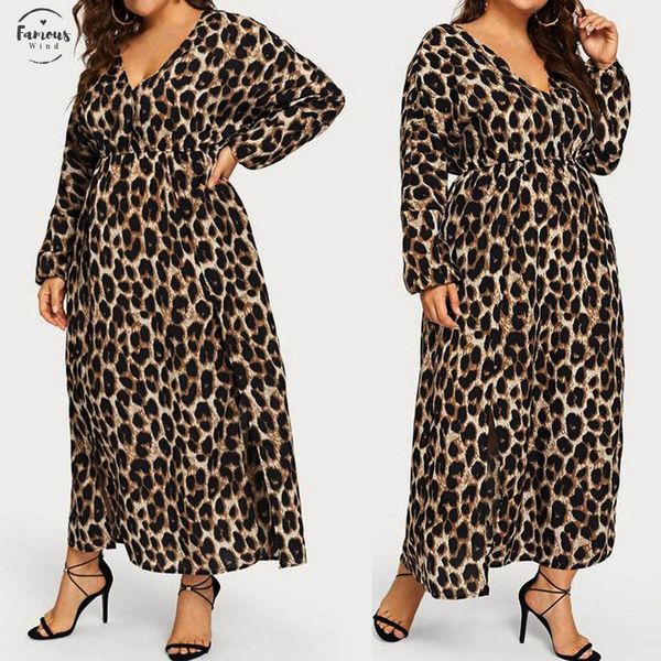plus size dresses womens leopard v neck printing autumn new vestidos ankle length long sleeve loose split dresses ag01 vestidos, Black;gray
plus size dresses womens leopard v neck printing autumn new vestidos ankle length long sleeve loose split dresses ag01 vestidos, Black;gray