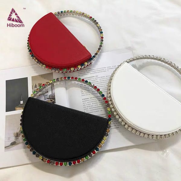 hiboom 2020 new diamond circular evening bag women metal handle rhinestone dinner clutch purse ladies half moon handbag bolsa
hiboom 2020 new diamond circular evening bag women metal handle rhinestone dinner clutch purse ladies half moon handbag bolsa