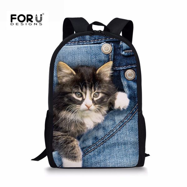 forudesigns demin cat backpack for teenager girls boys dogs printing cute kids schoolbag backpacks casual women travel rucksack
forudesigns demin cat backpack for teenager girls boys dogs printing cute kids schoolbag backpacks casual women travel rucksack