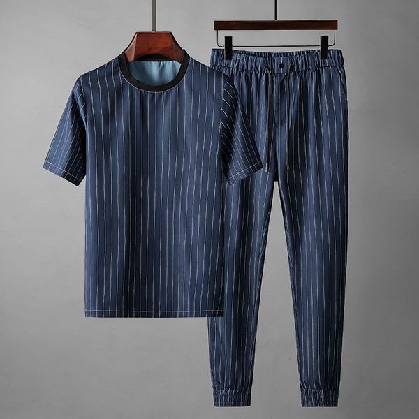 men's tracksuits summer mens sets (t-shirt+pants) luxury short sleeve round collar stripe male tracksuit plus size 4xl slim fit man, Gray
men's tracksuits summer mens sets (t-shirt+pants) luxury short sleeve round collar stripe male tracksuit plus size 4xl slim fit man, Gray